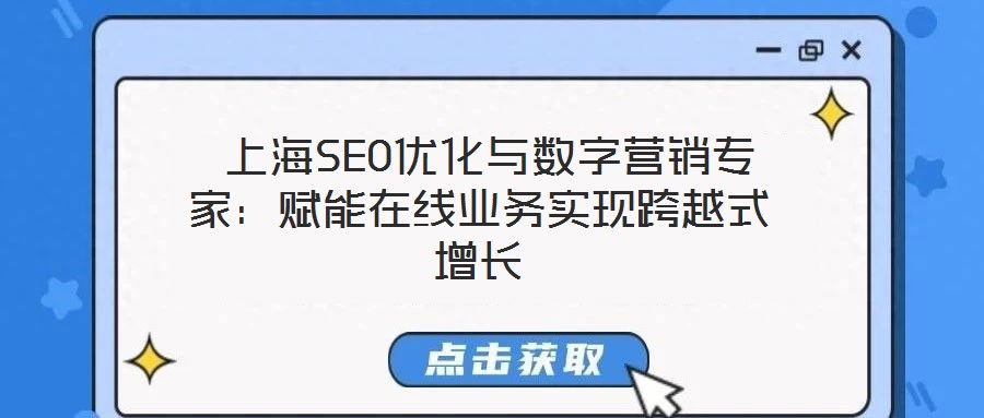 上海SEO優(yōu)化與數(shù)字營(yíng)銷(xiāo)專(zhuān)家:賦能在線業(yè)務(wù)實(shí)現(xiàn)跨越式增長(zhǎng)