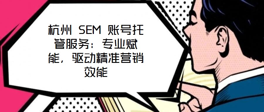 杭州 SEM 賬號托管服務:專業賦能,驅動精準營銷效能